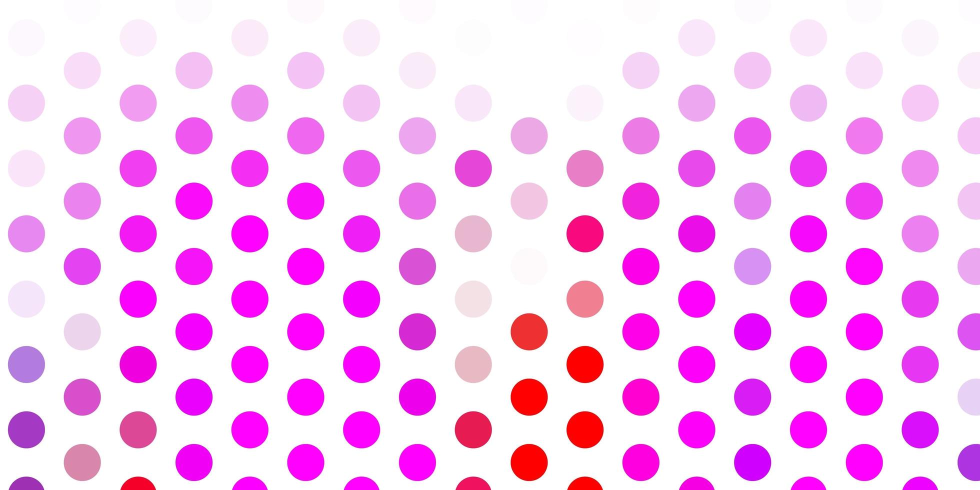 Light pink, red vector background with spots.