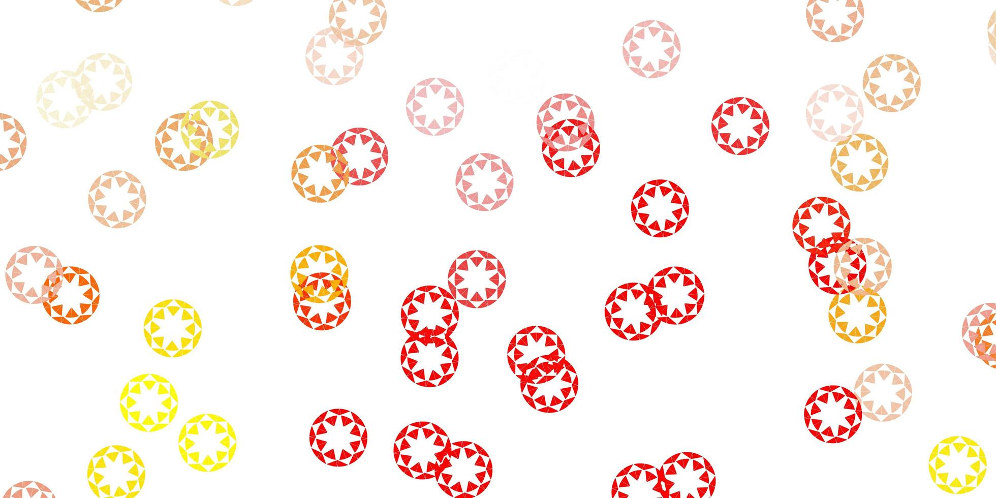 Light red, yellow vector pattern with spheres