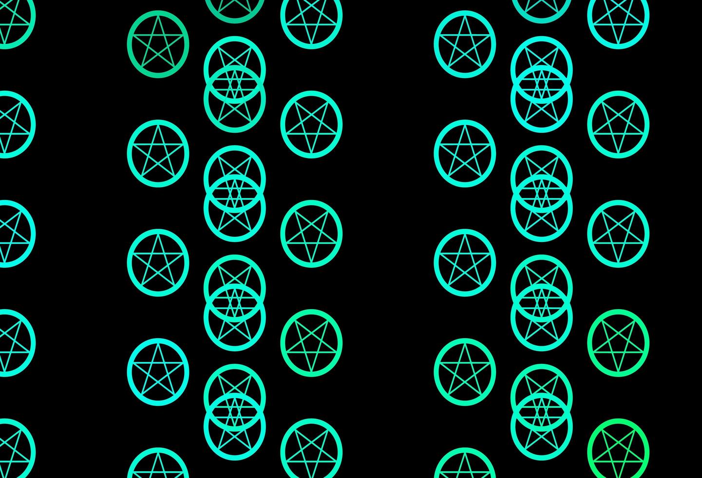 Fondo de vector verde oscuro con símbolos ocultos.