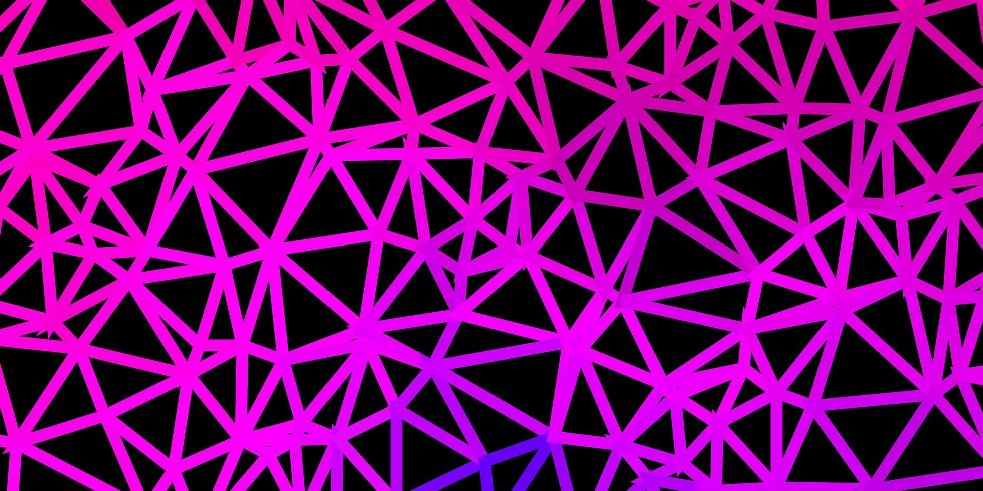 Dark pink vector triangle mosaic background.