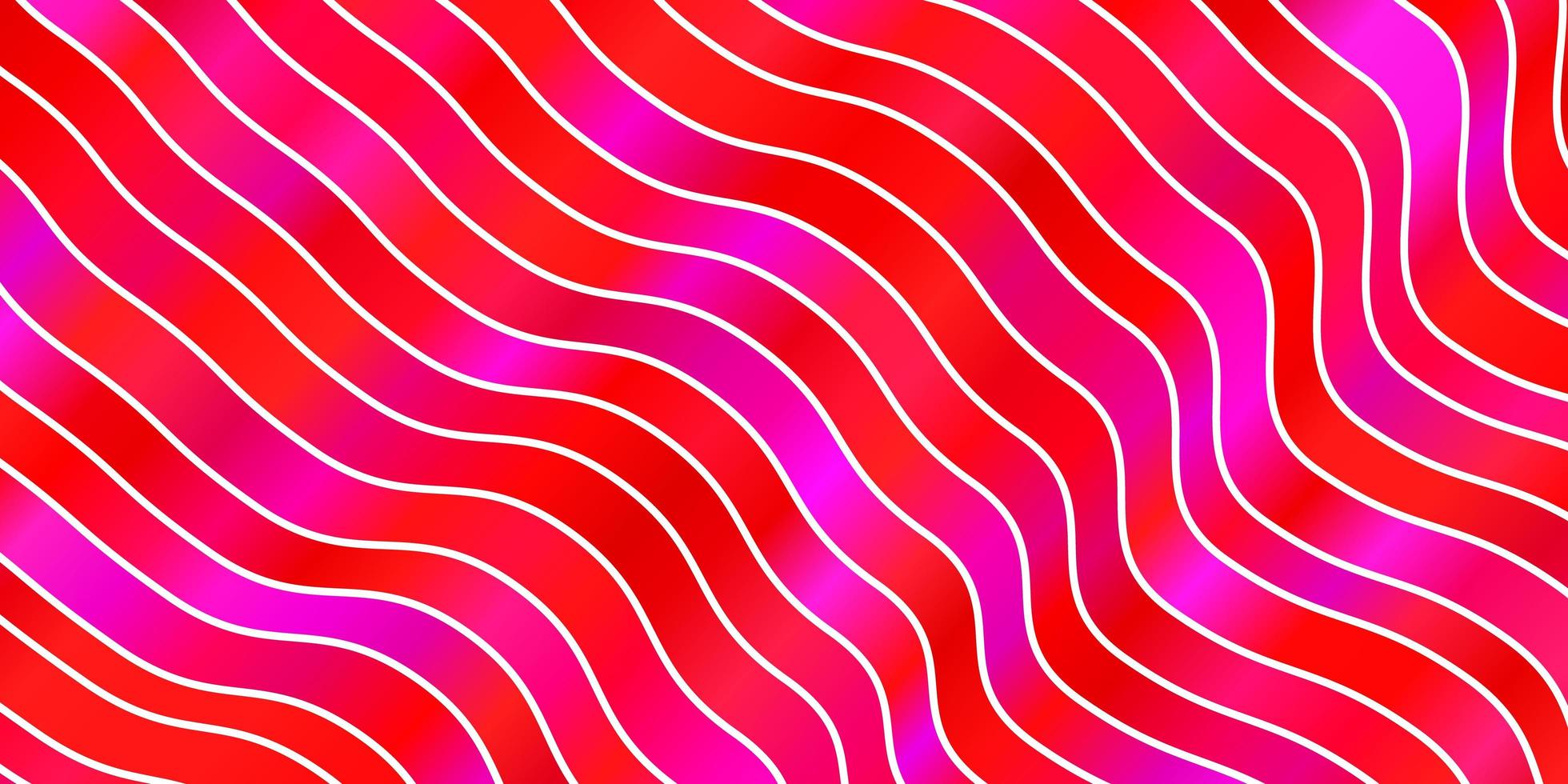 Light Pink vector background with bent lines.