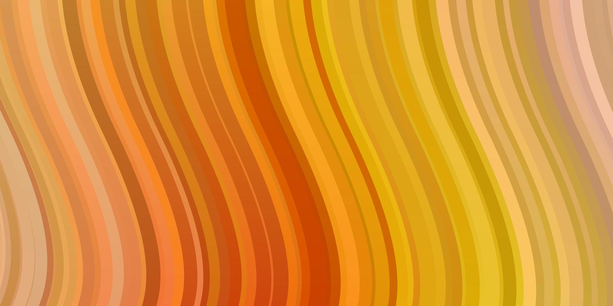 Light Red, Yellow vector background with bent lines.