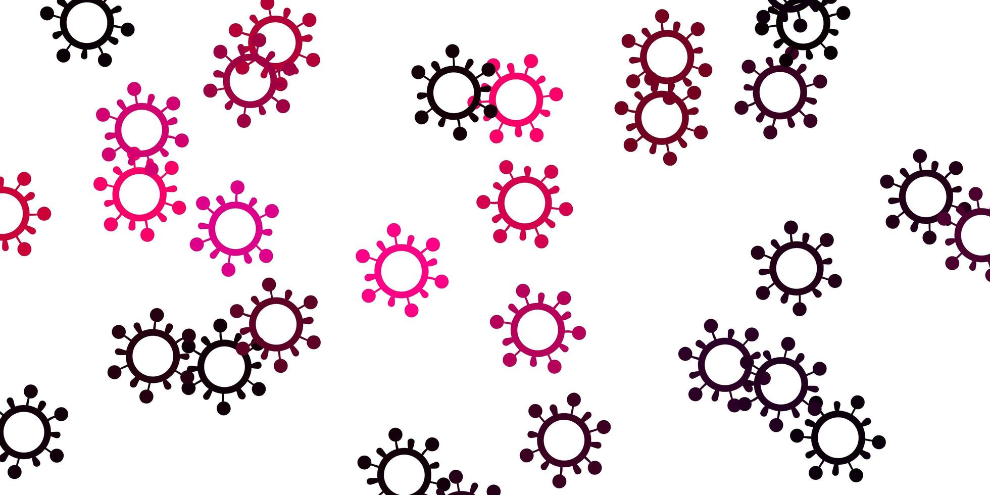 Light pink vector backdrop with virus symbols