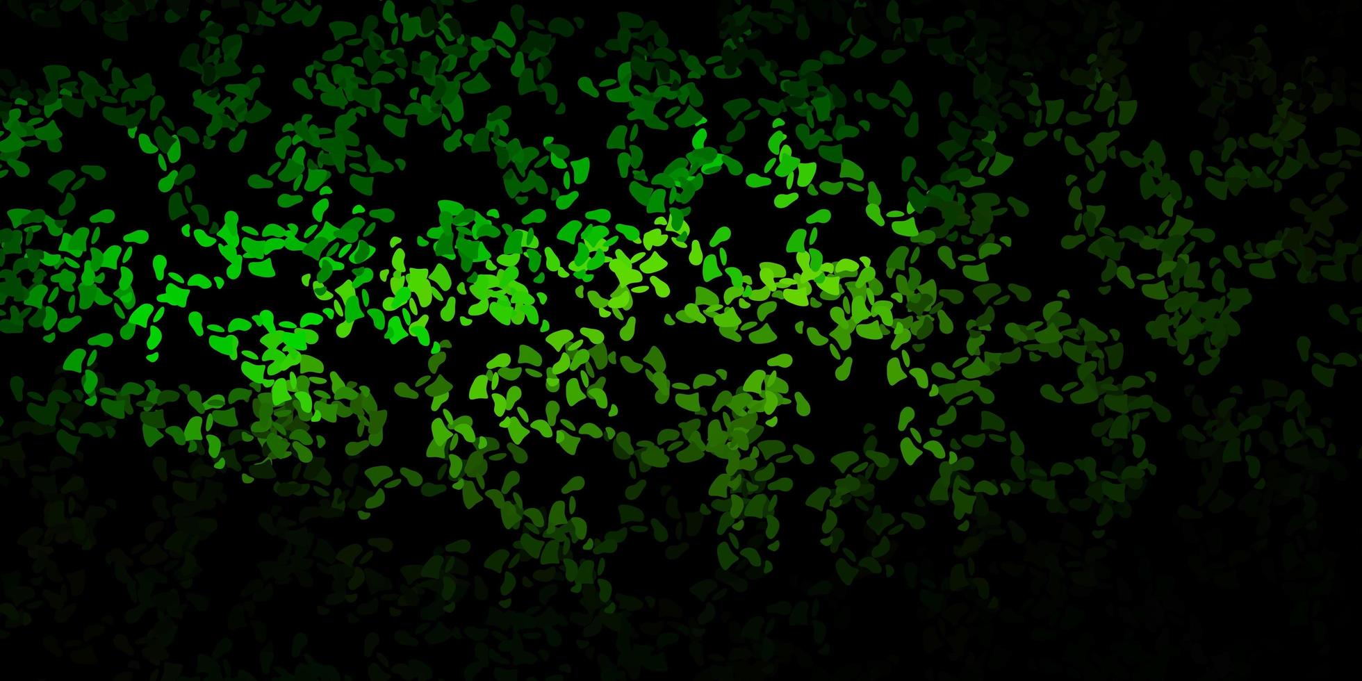 textura de vector verde oscuro con formas de memphis.