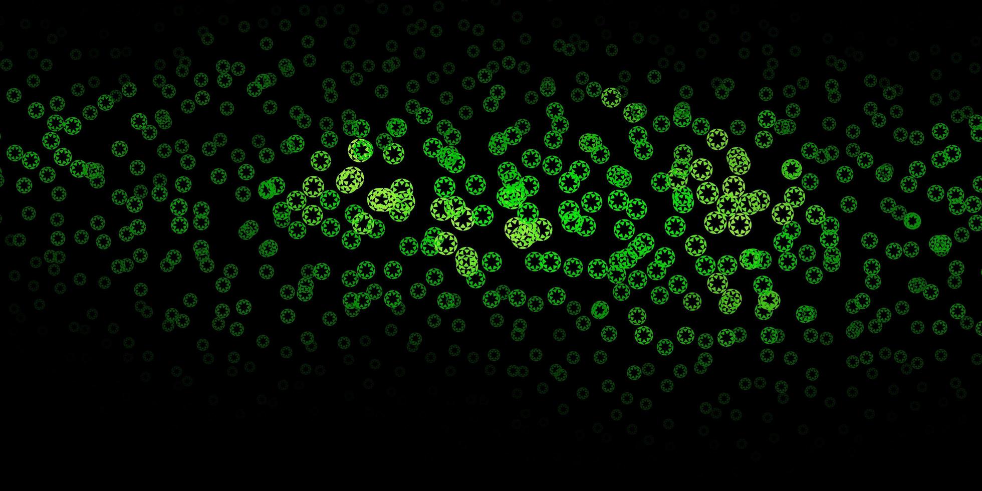 diseño vectorial verde oscuro con formas circulares. vector