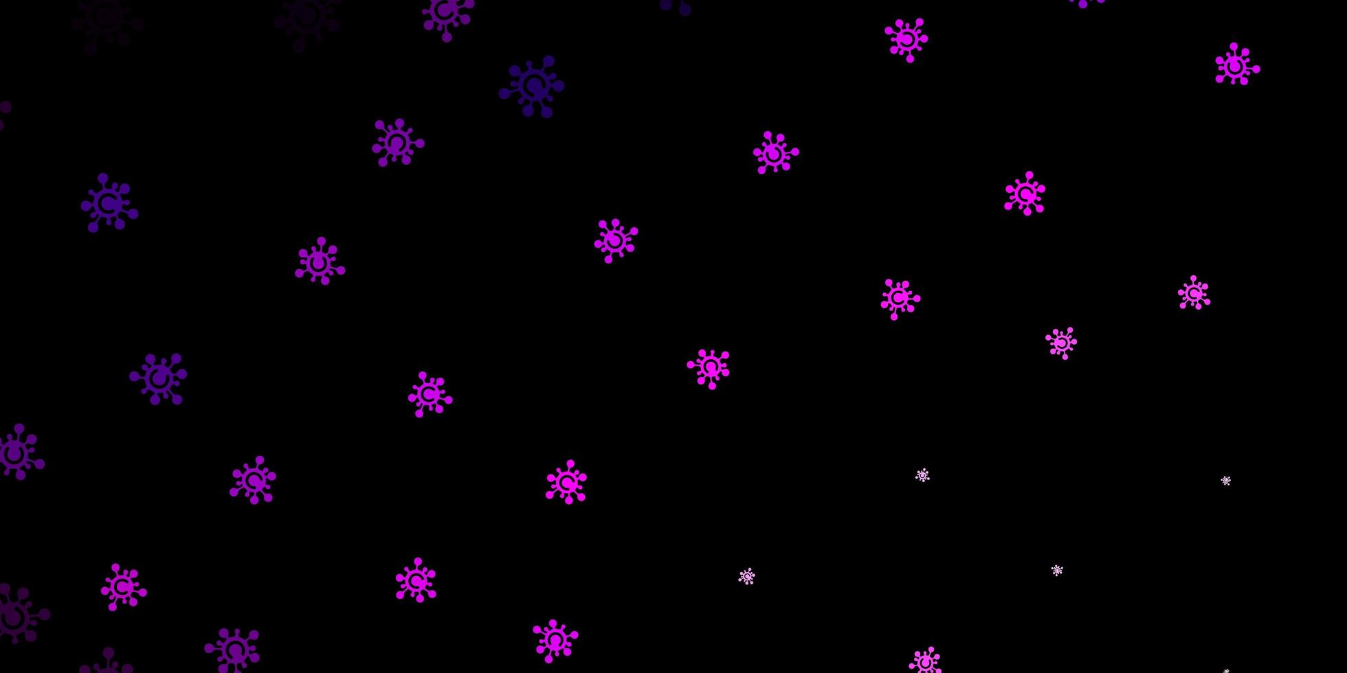 textura vector rosa oscuro con símbolos de enfermedades