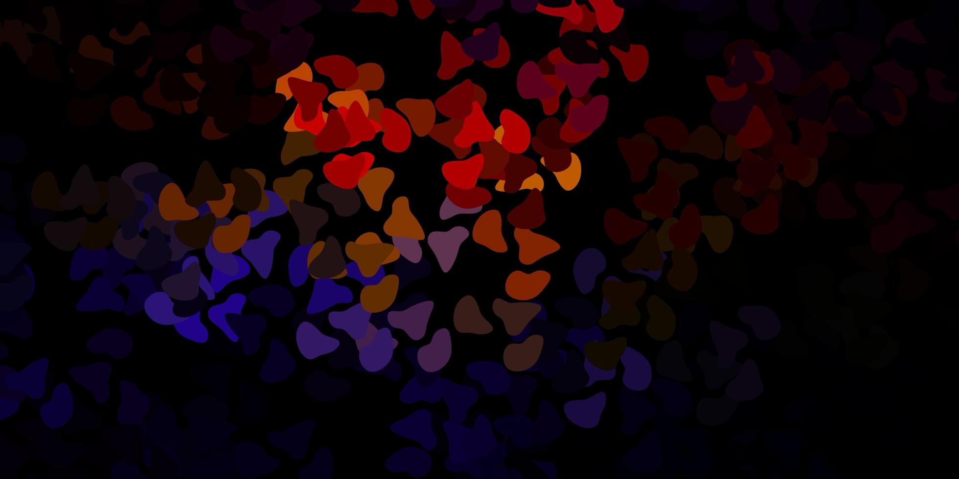 Dark multicolor vector background with random forms.