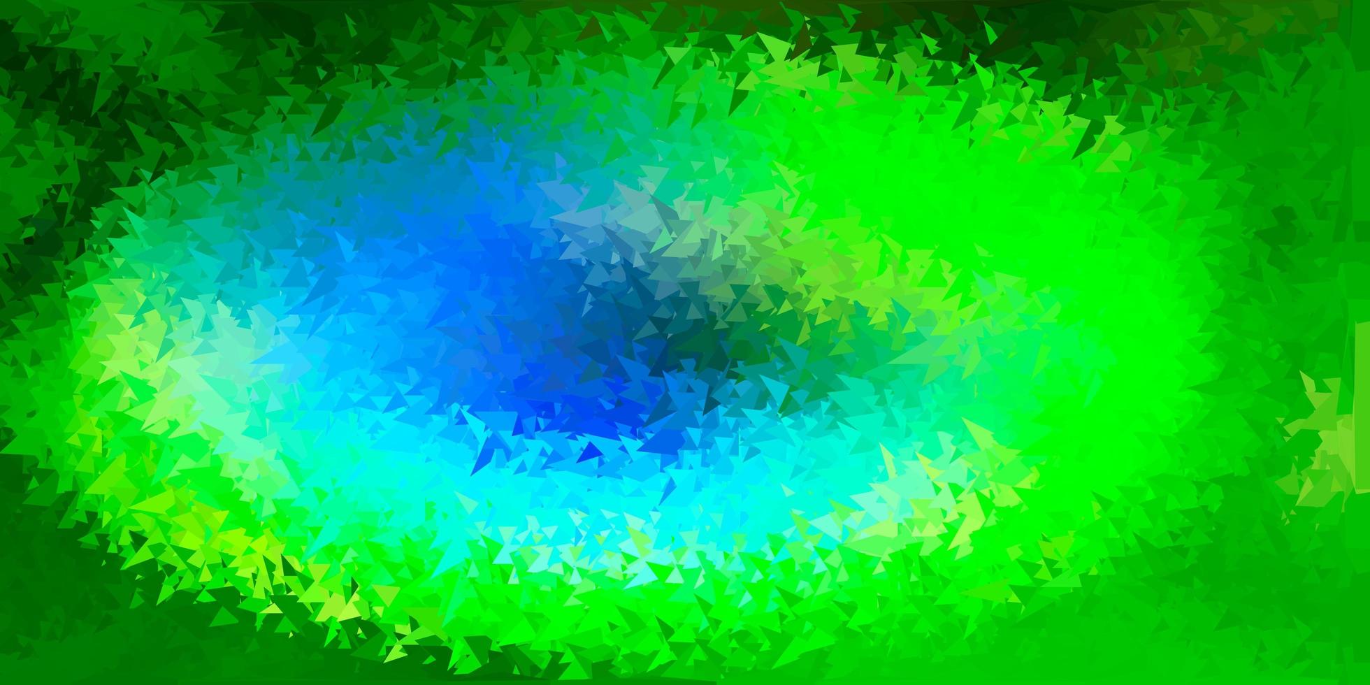 diseño de mosaico de triángulo vector azul claro, verde.