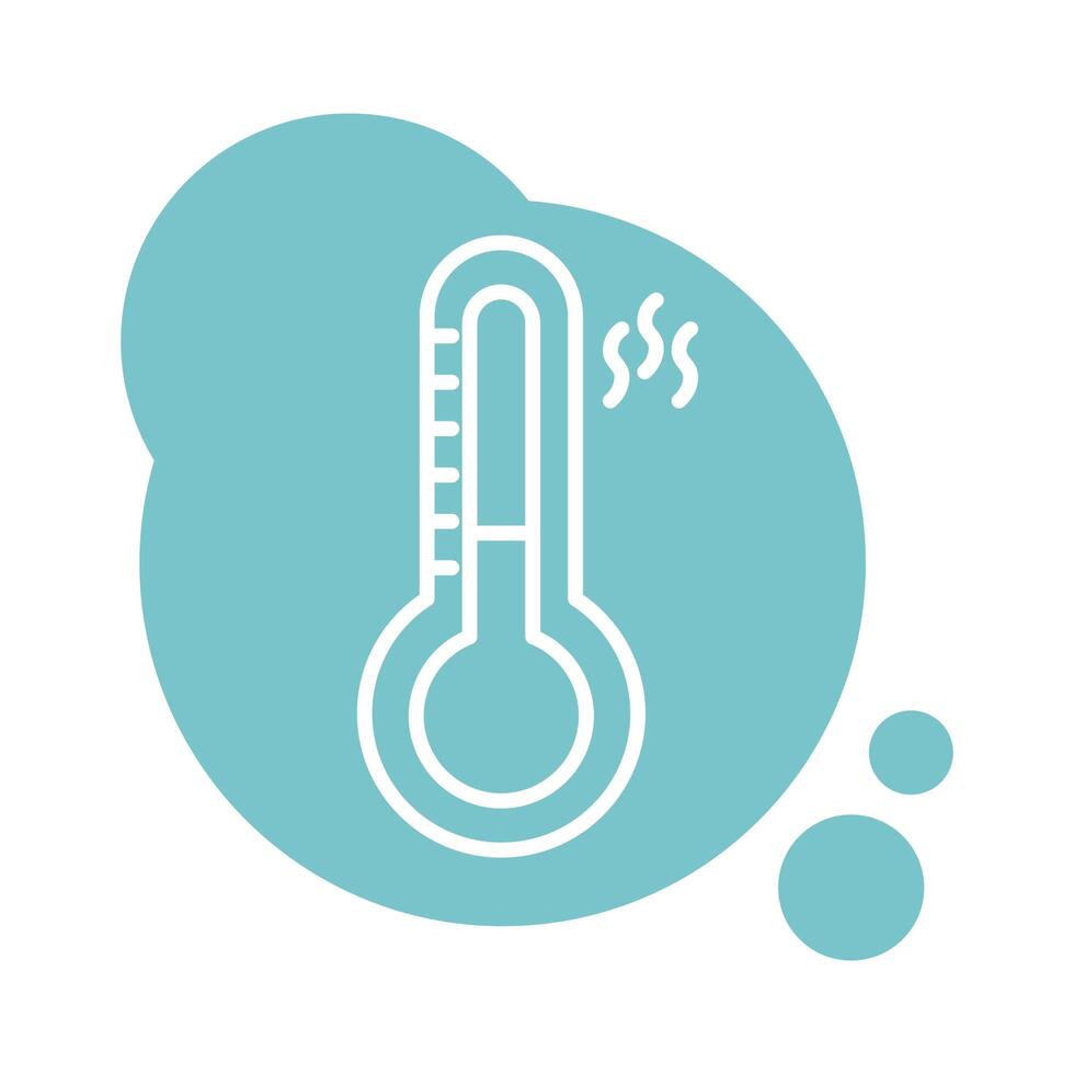 thermometer temperature measure block style vector
