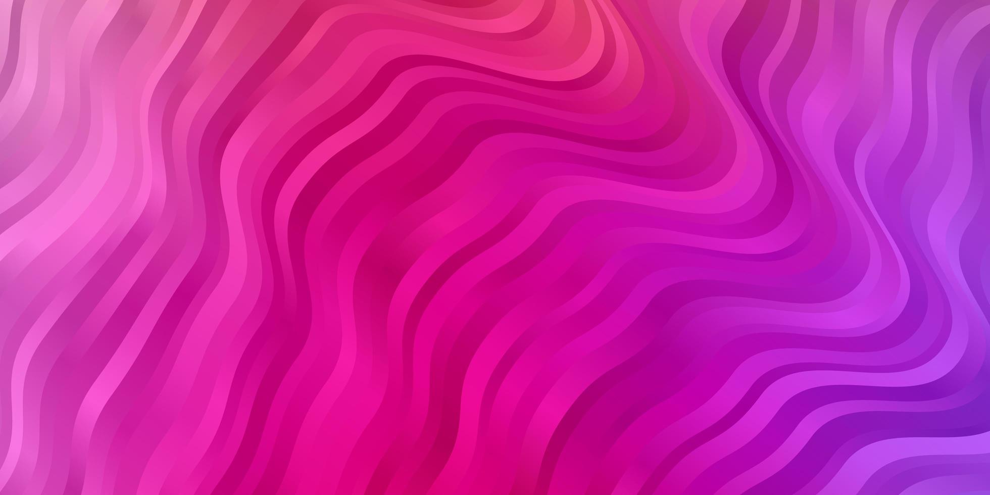 Light Pink, Red vector background with bent lines.