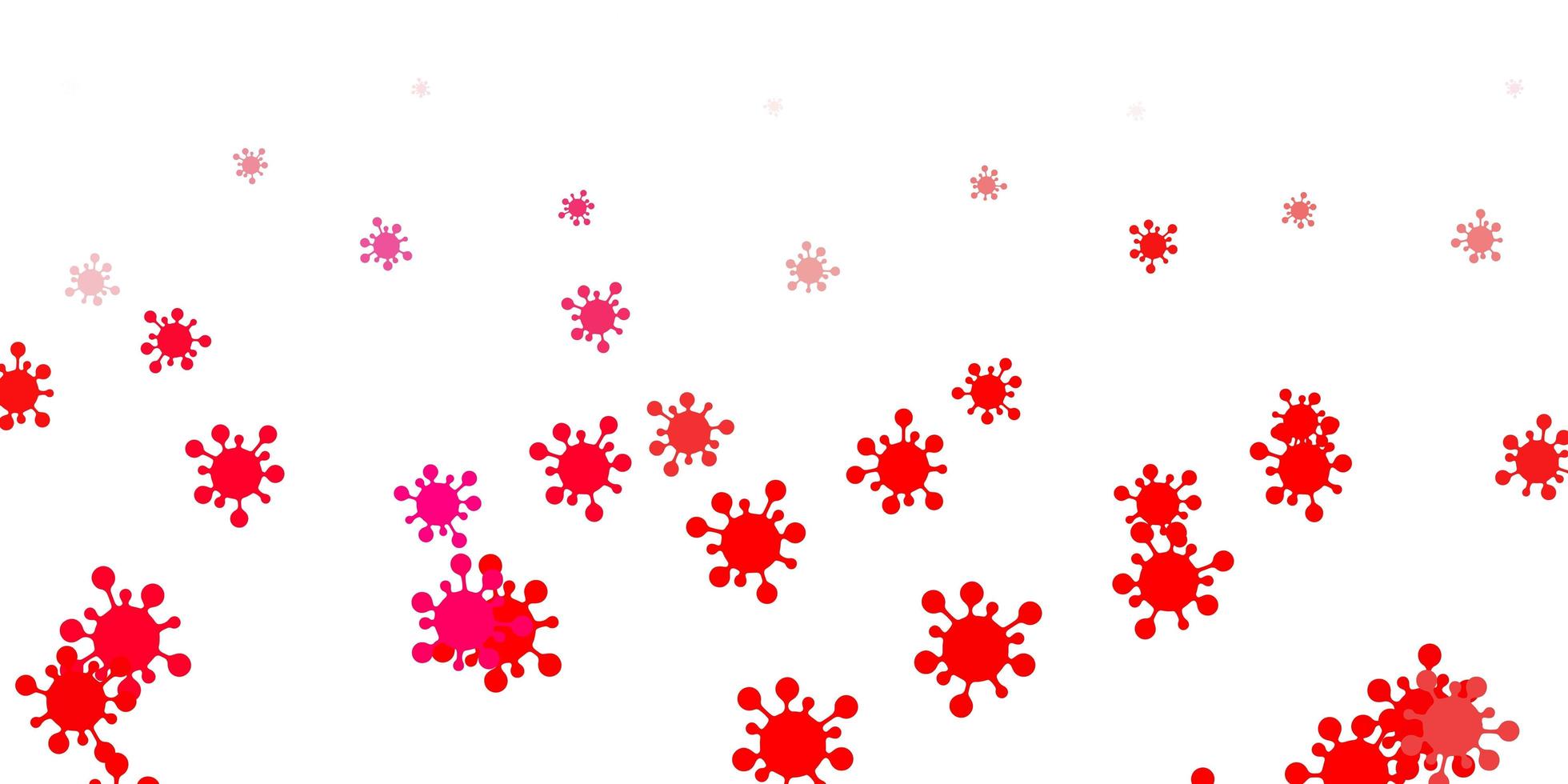 Light pink, red vector template with flu signs.