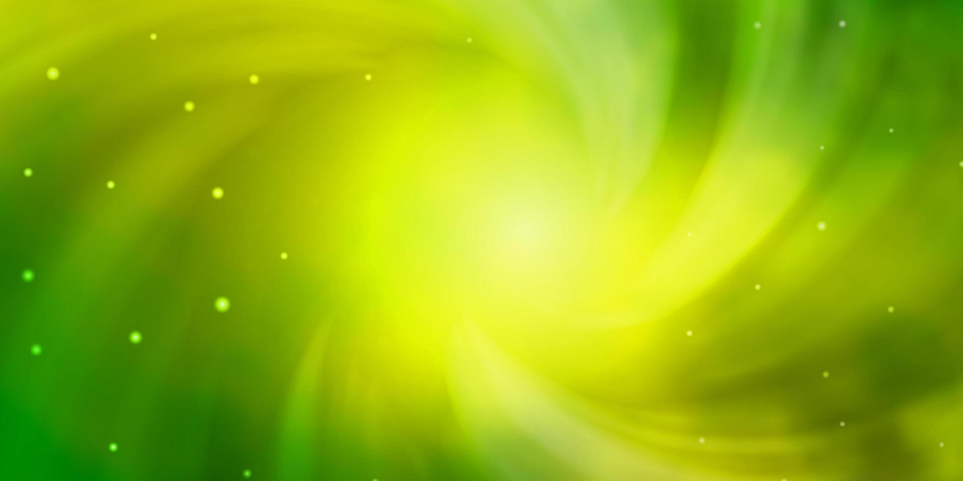 Light Green, Yellow vector background with colorful stars.