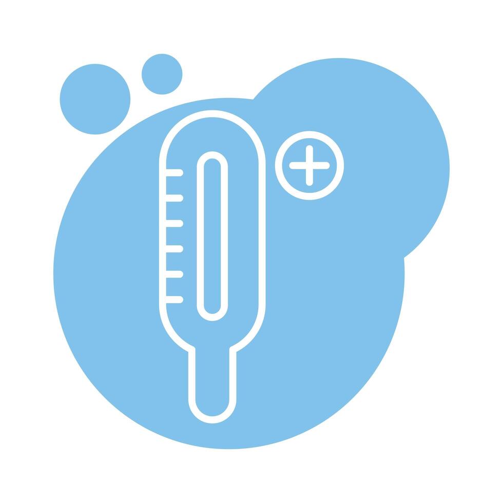 thermometer temperature measure block style vector