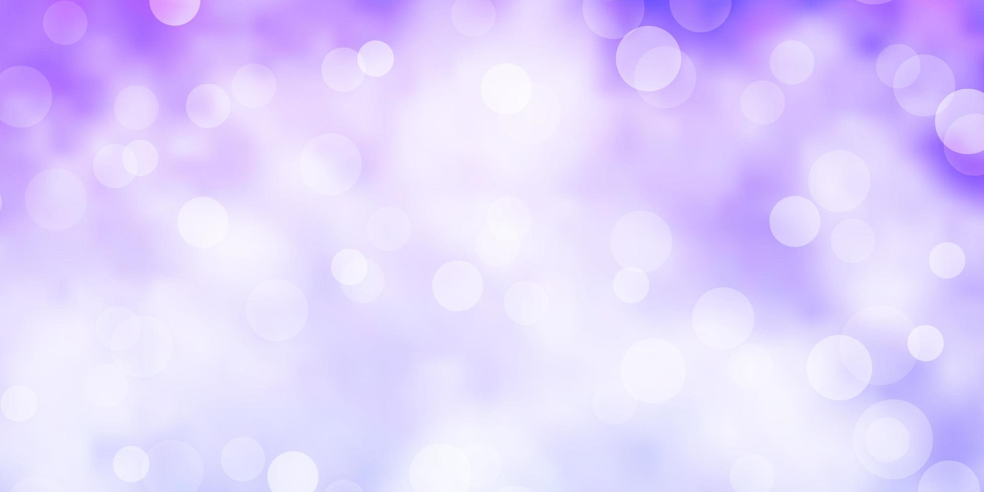 Light Purple vector background with bubbles.