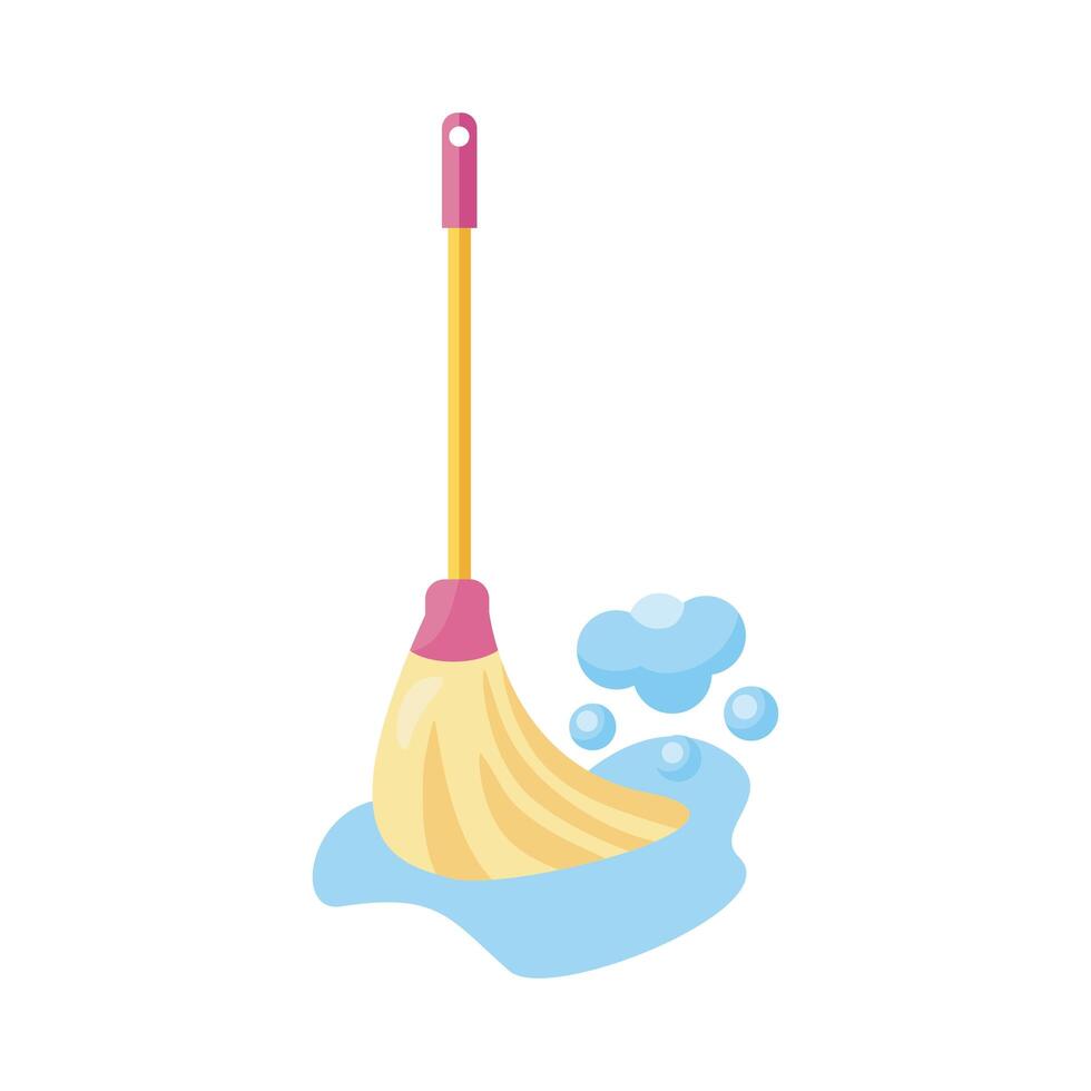 floor mop detailed style icon vector