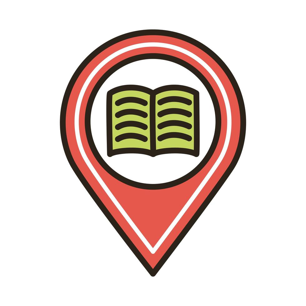 electronic book in pin location vector