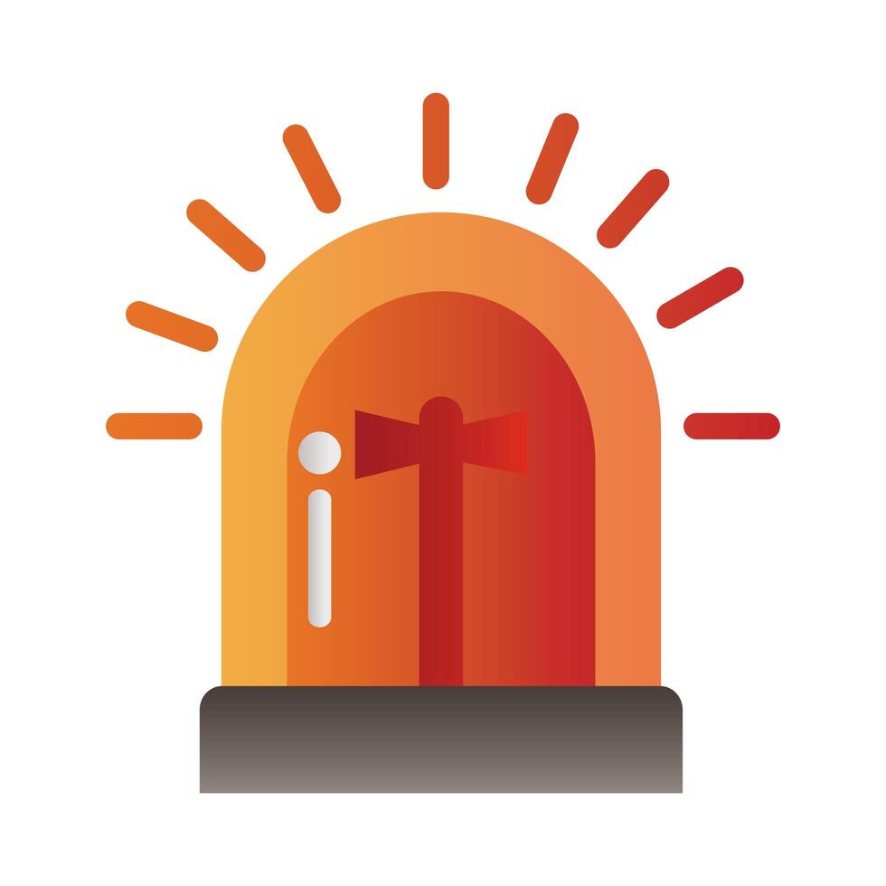 red siren alarm icon vector