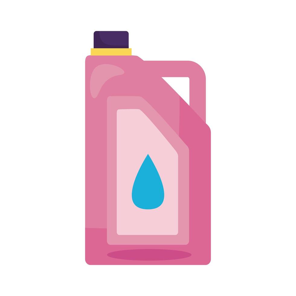 disinfectant plastic bottle product with drop vector