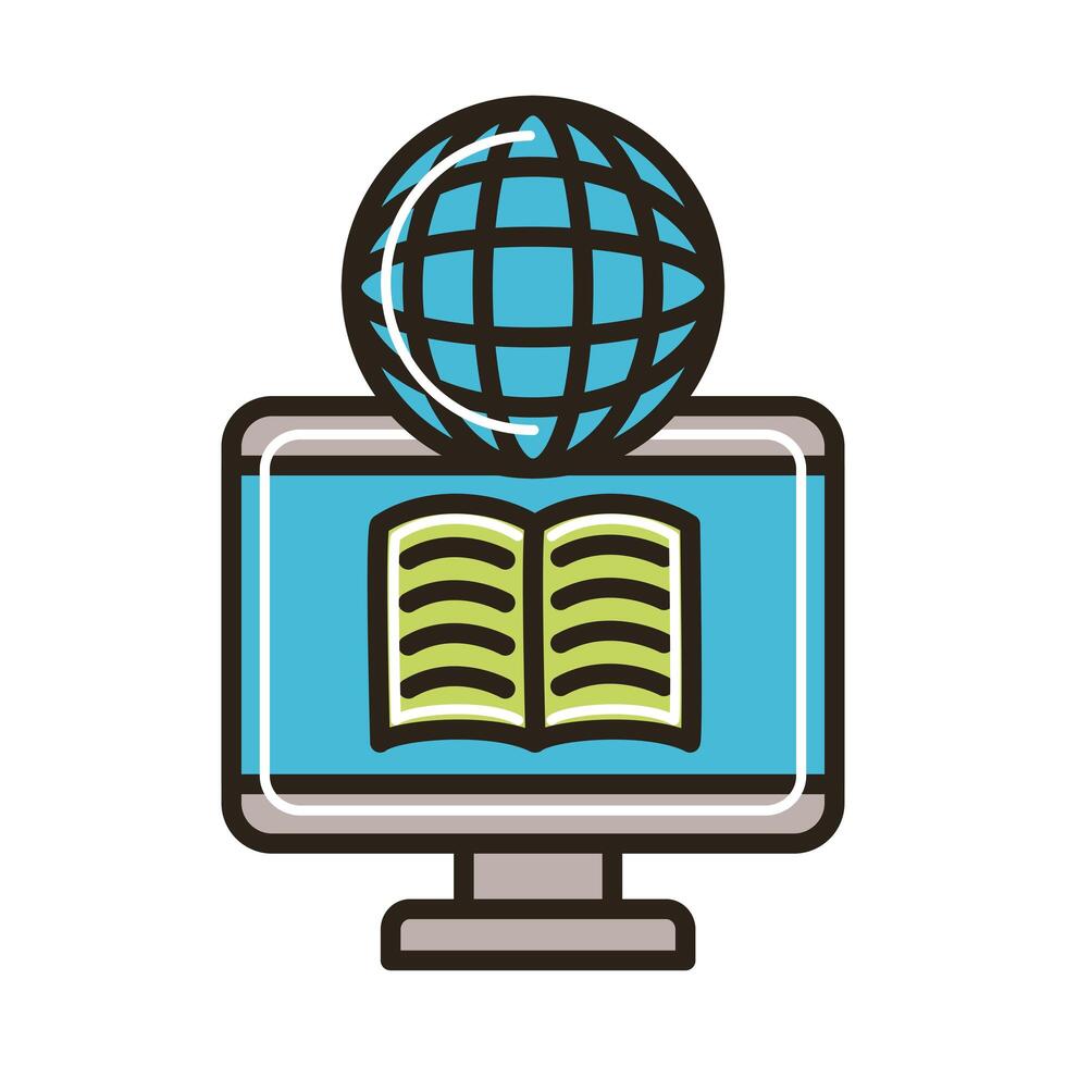 electronic book in desktop and browser vector