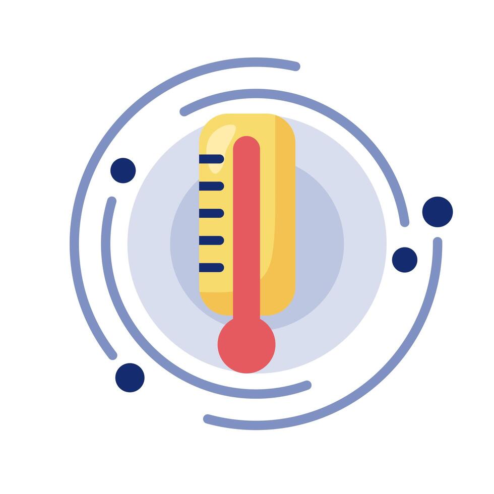 termómetro para el icono de medición de temperatura vector