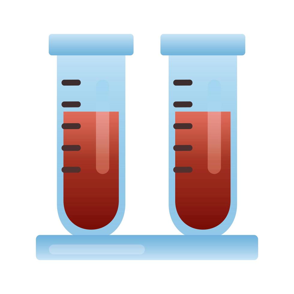 test tubes gradient style vector