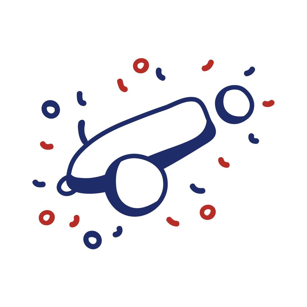 cannon boom line style icon vector illustration design