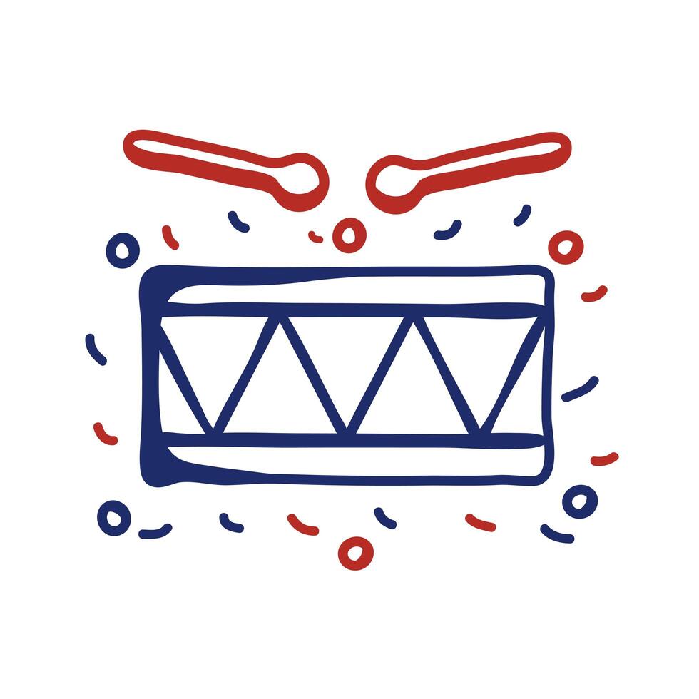 drum instrument line style icon vector