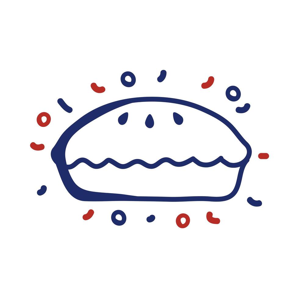 sweet pie line style icon vector