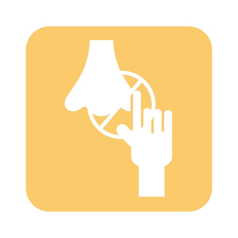 don't touch nose with flu line style icon vector