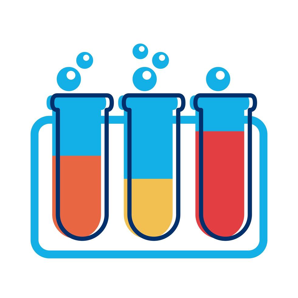 test tubes flat style icon vector