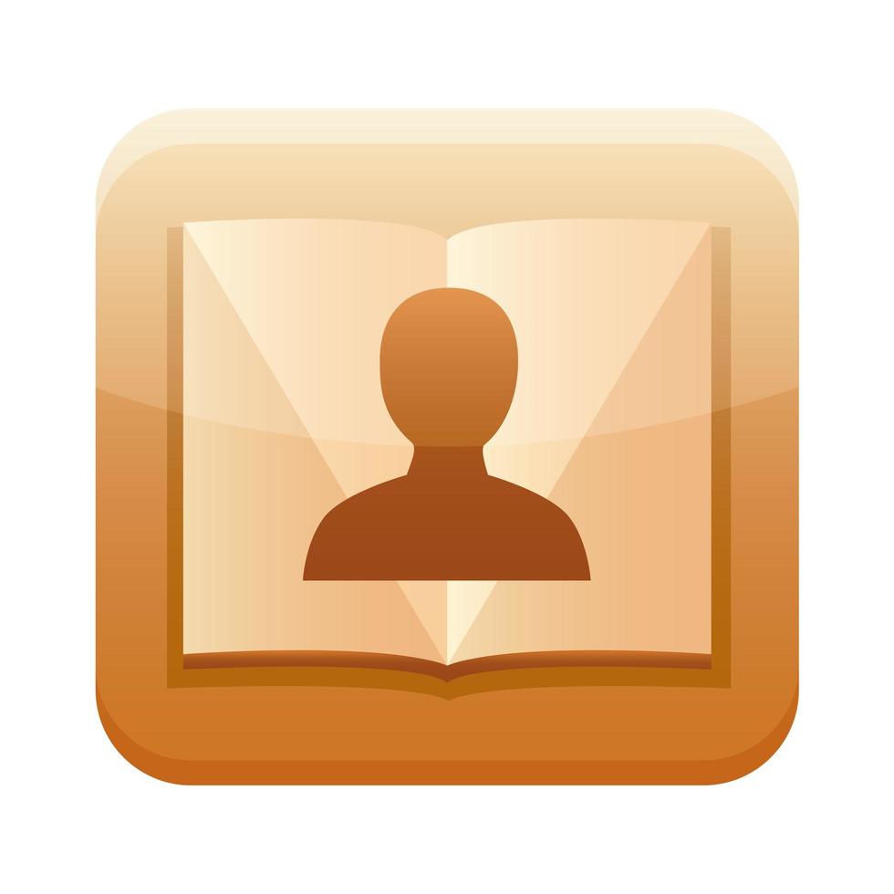 phone agenda app button menu isolated icon vector