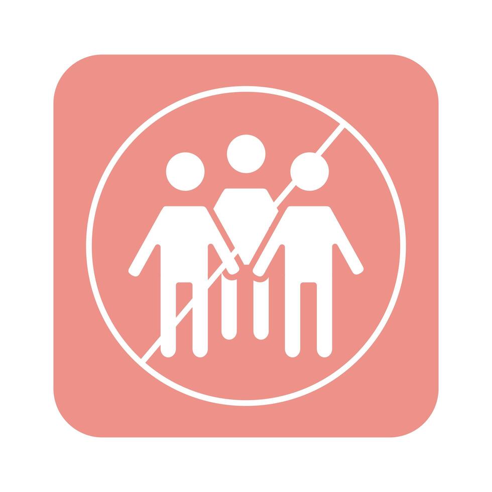 avoid crowds for covid19, prevention method vector