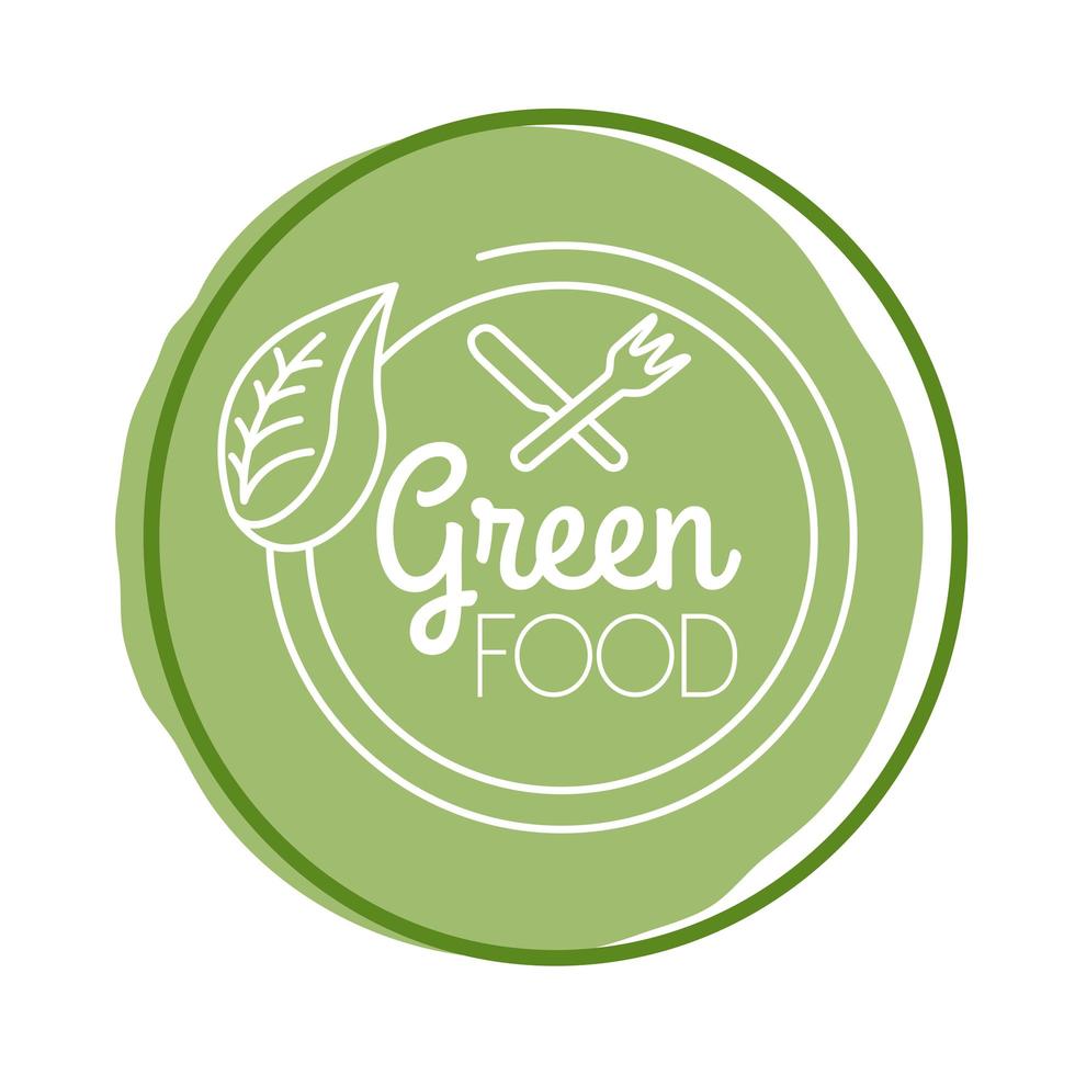 organic fresh food lettering block style icon vector
