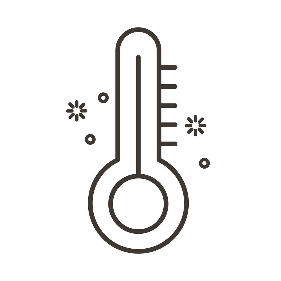 termómetro para medir la temperatura icono vector