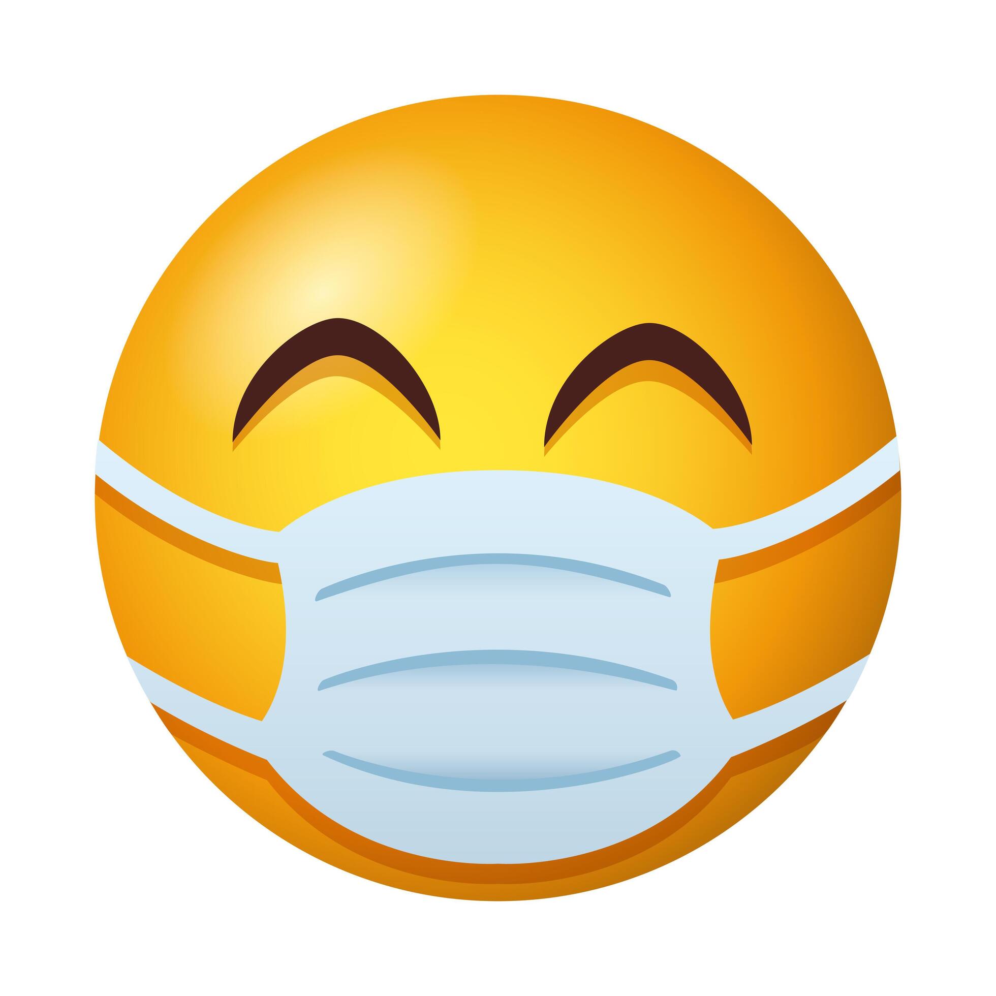 emoji wearing medical mask gradient style 1842504 Vector Art at Vecteezy