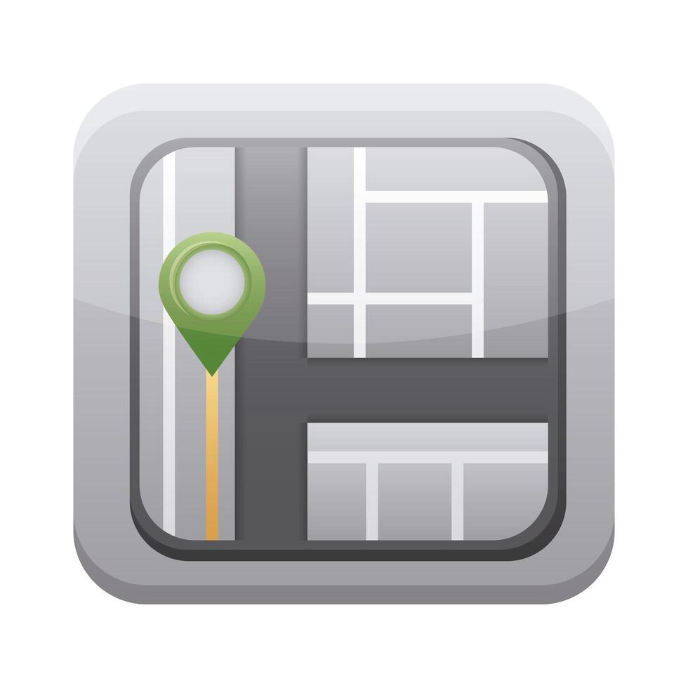GPS app button menu isolated icon vector
