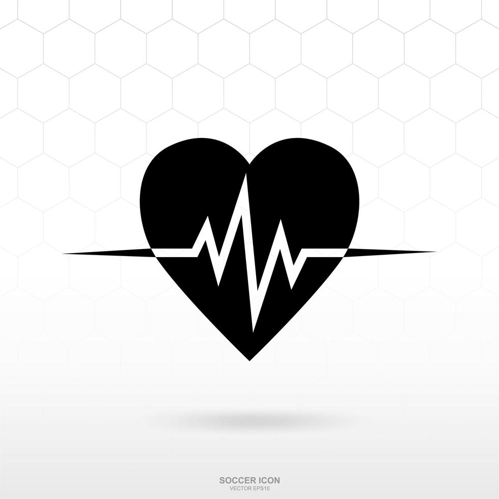 banner de icono de corazón y saludable vector