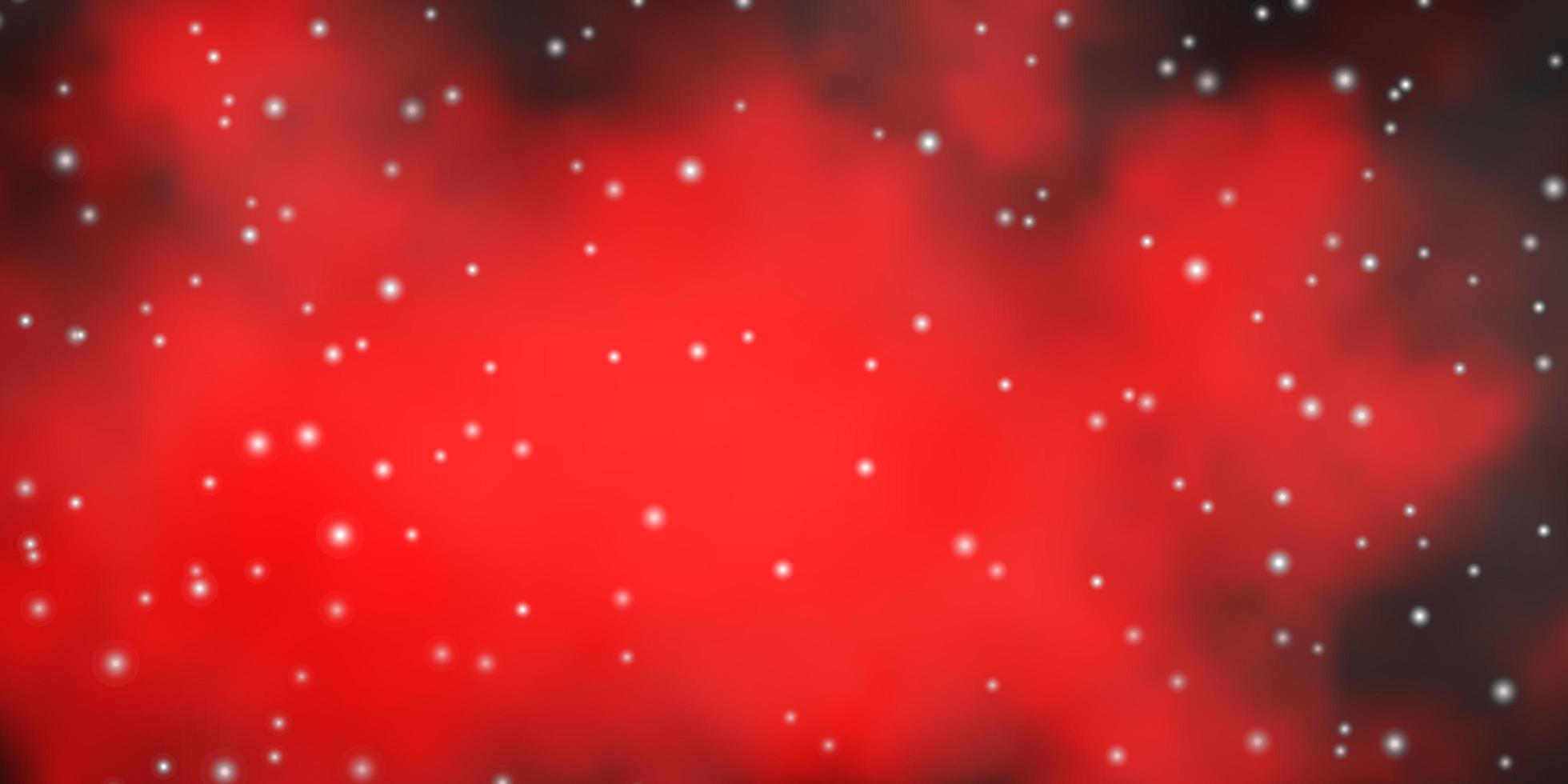 Dark Red vector pattern with abstract stars.