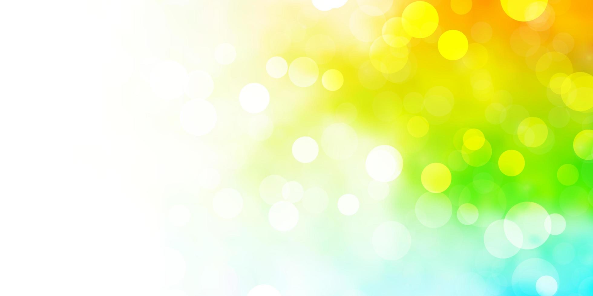 Light Multicolor vector background with circles.