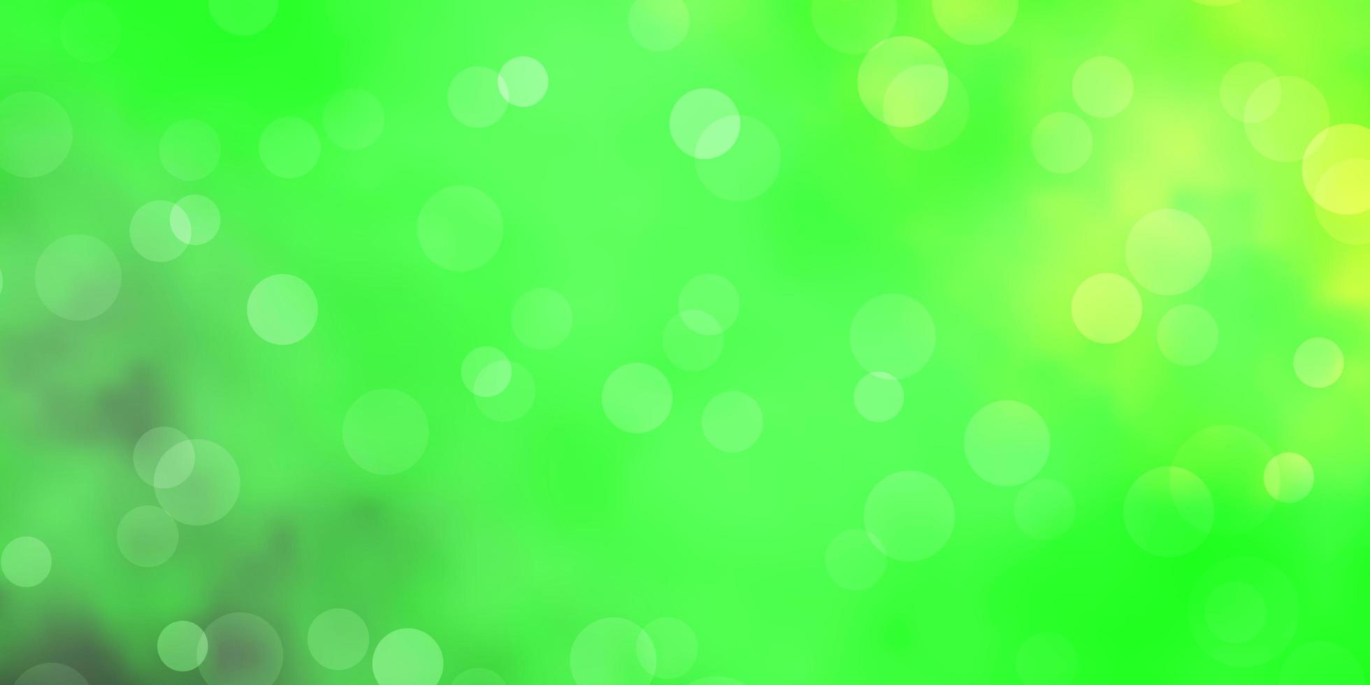 Light Green, Yellow vector texture with disks.