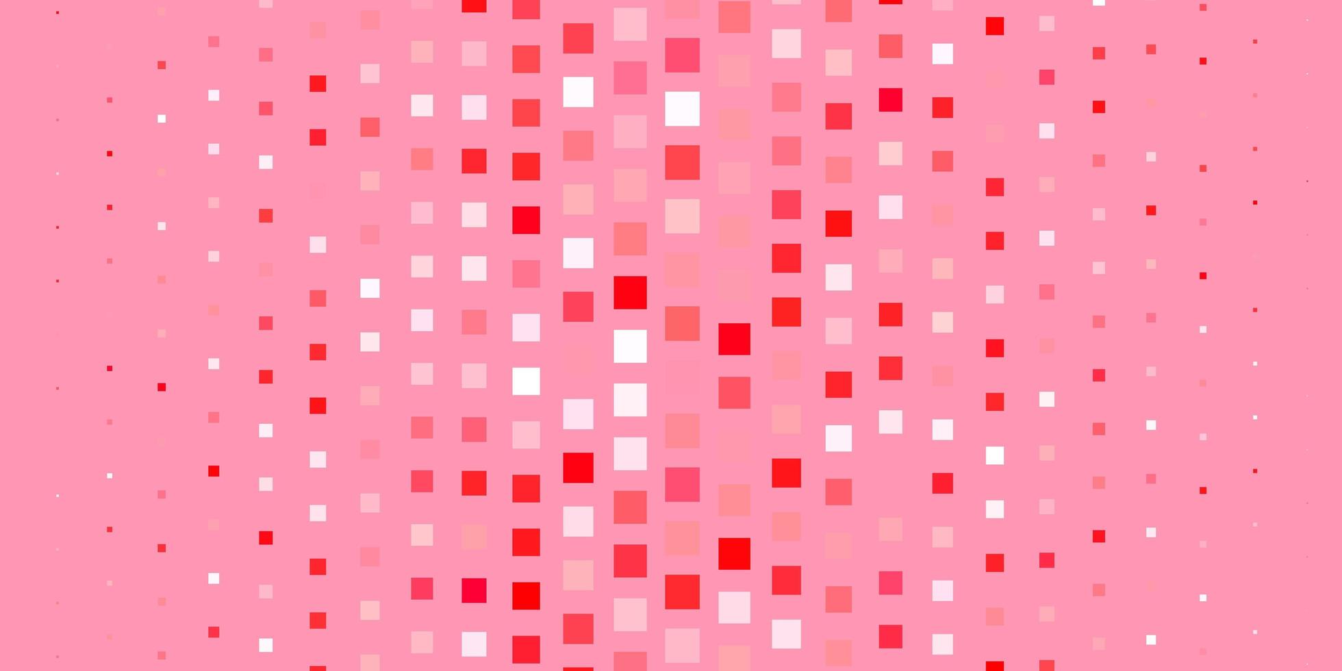 textura de vector rojo claro en estilo rectangular.