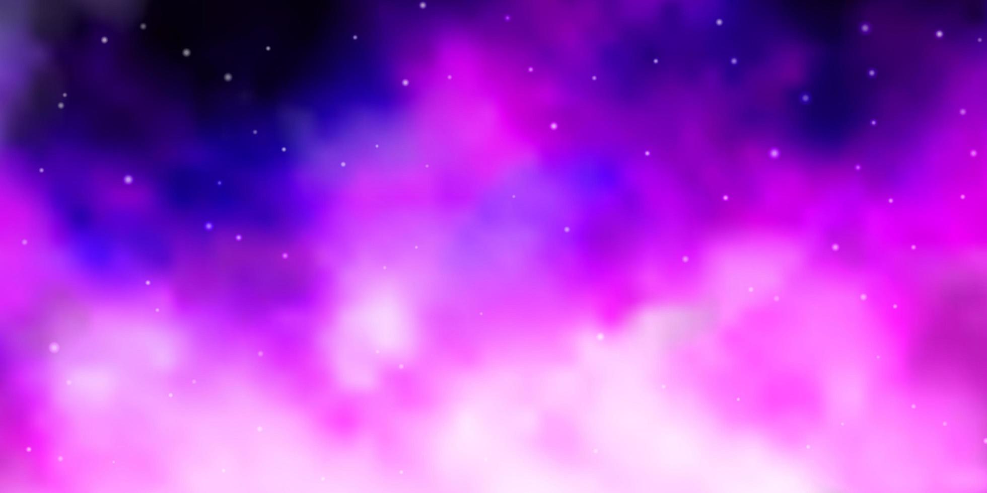 Light Purple vector background with colorful stars.