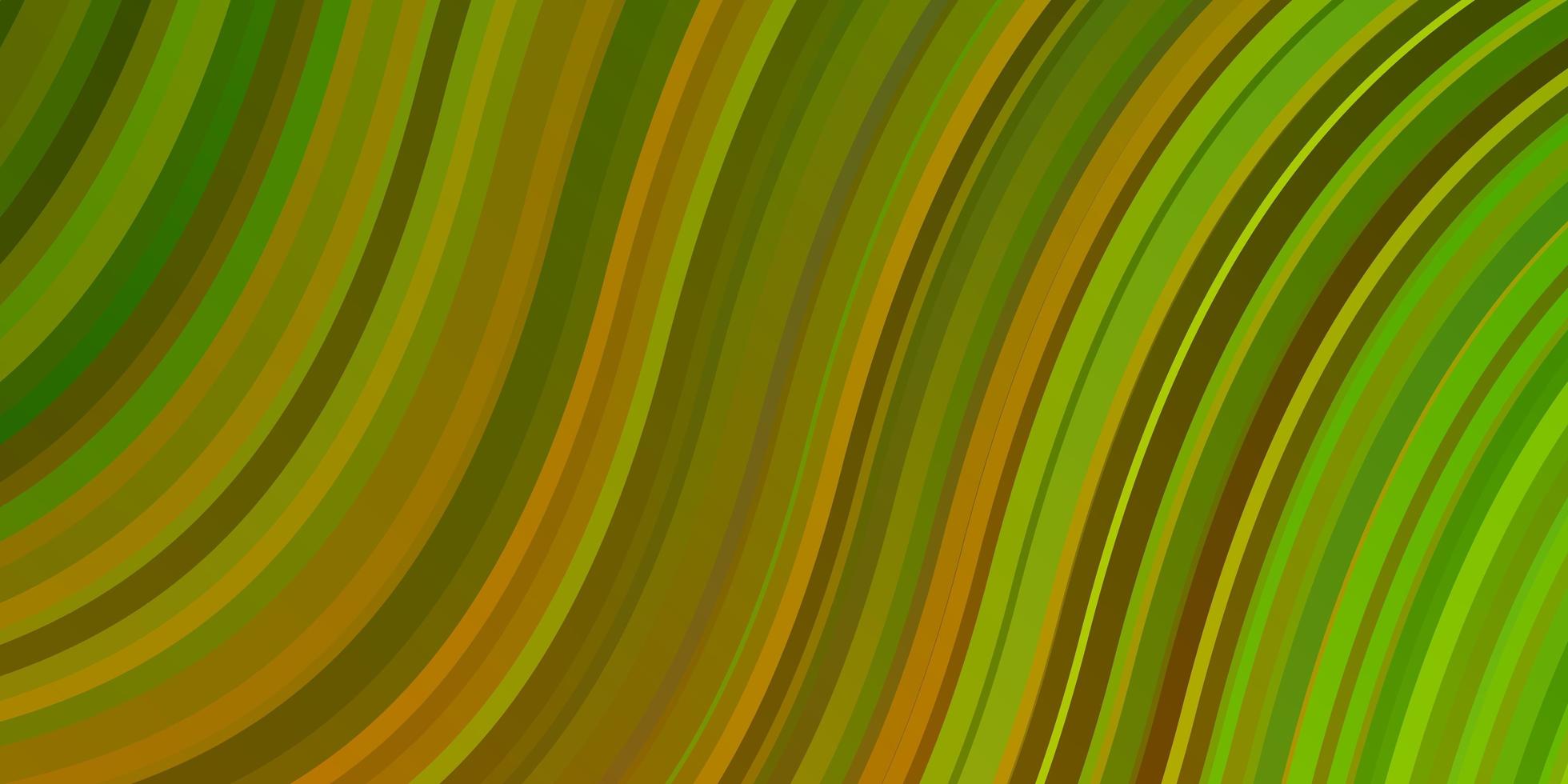 Light Green, Yellow vector template with curves.