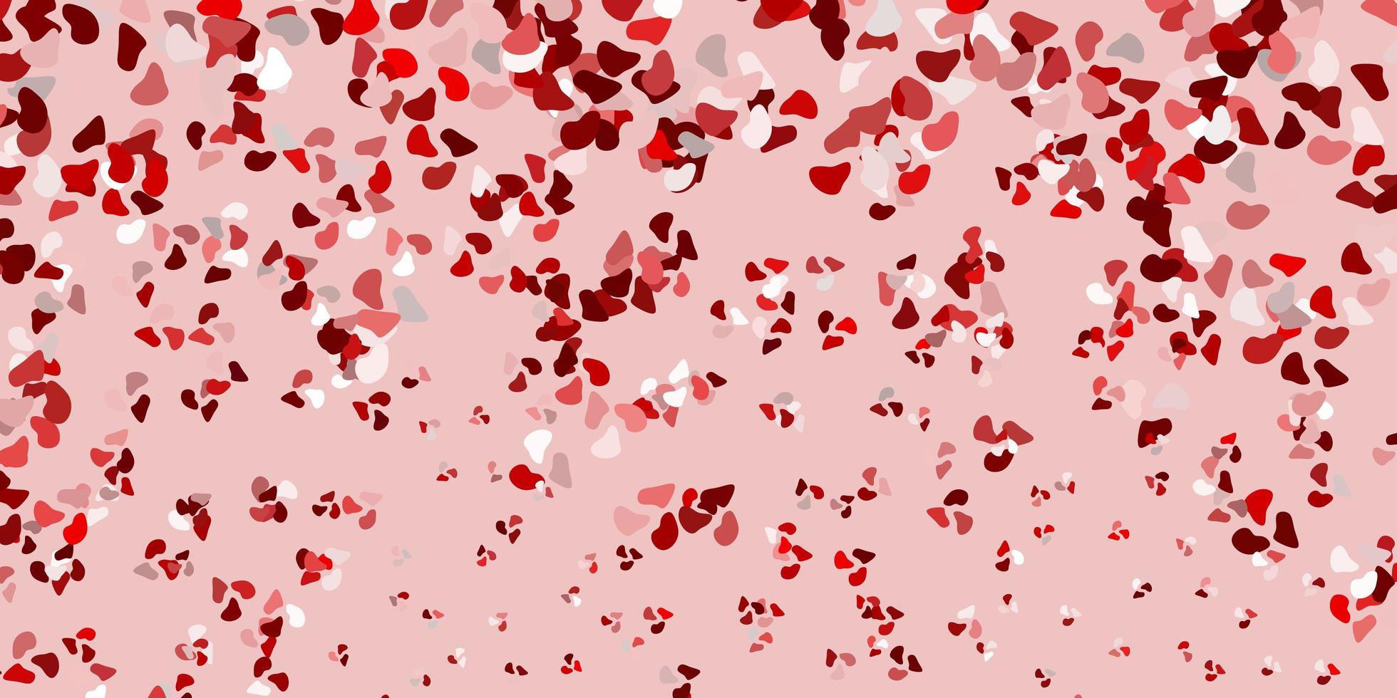 Light red vector background with random forms.