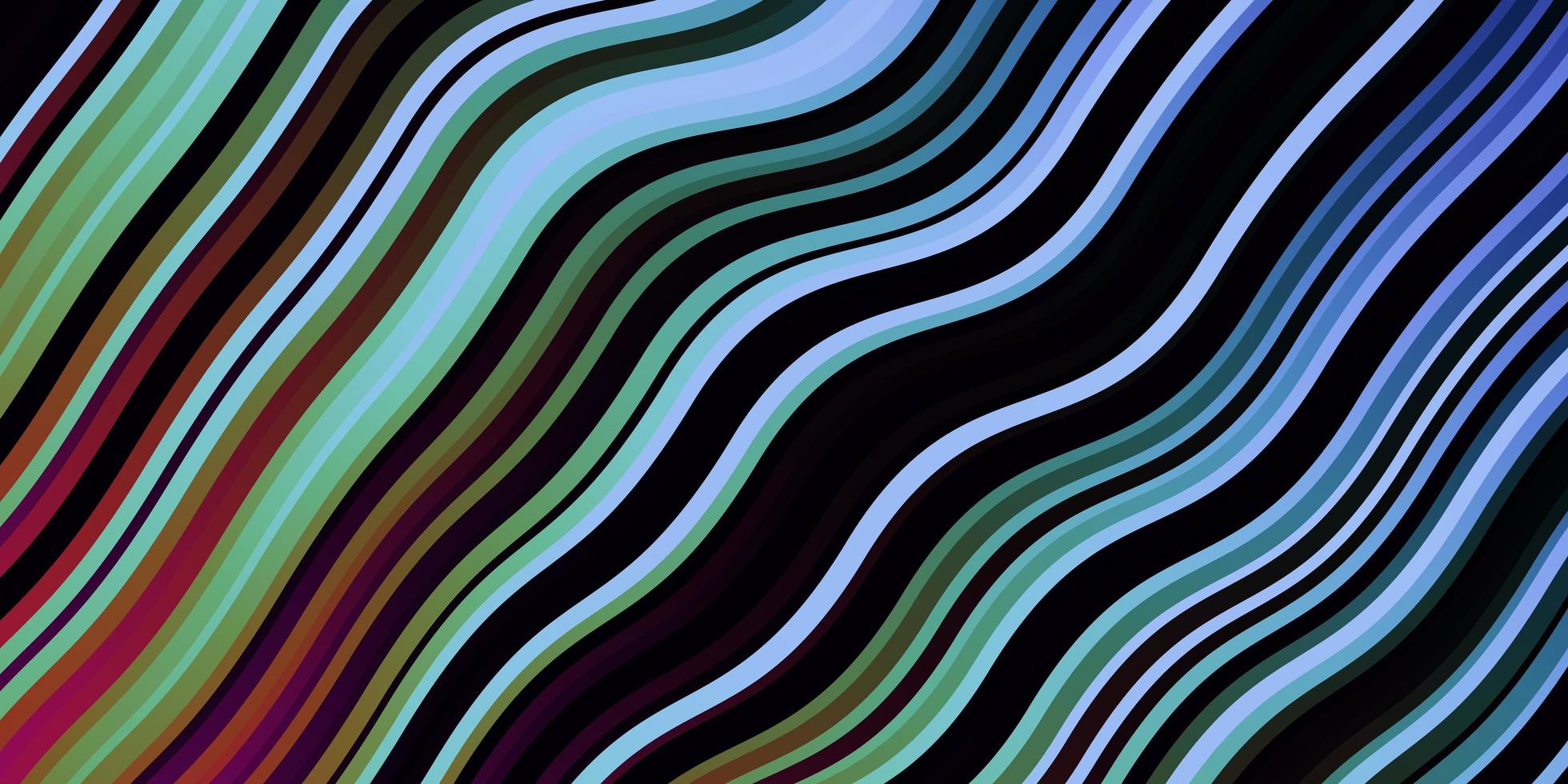 Dark Multicolor vector backdrop with curves.