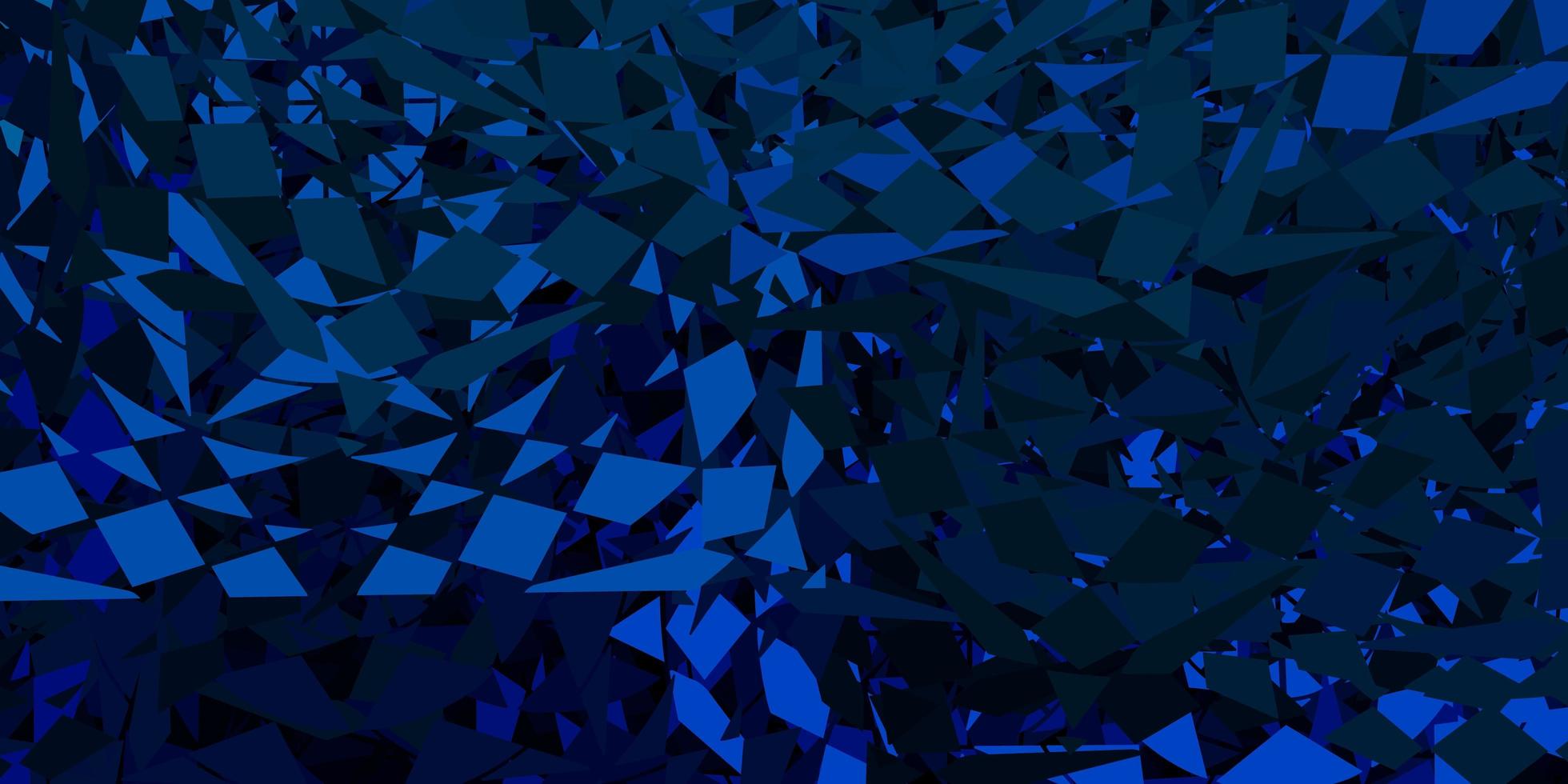 Dark blue vector background with triangles.