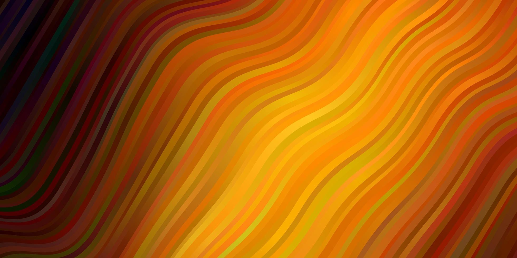 Dark Orange vector pattern with wry lines.