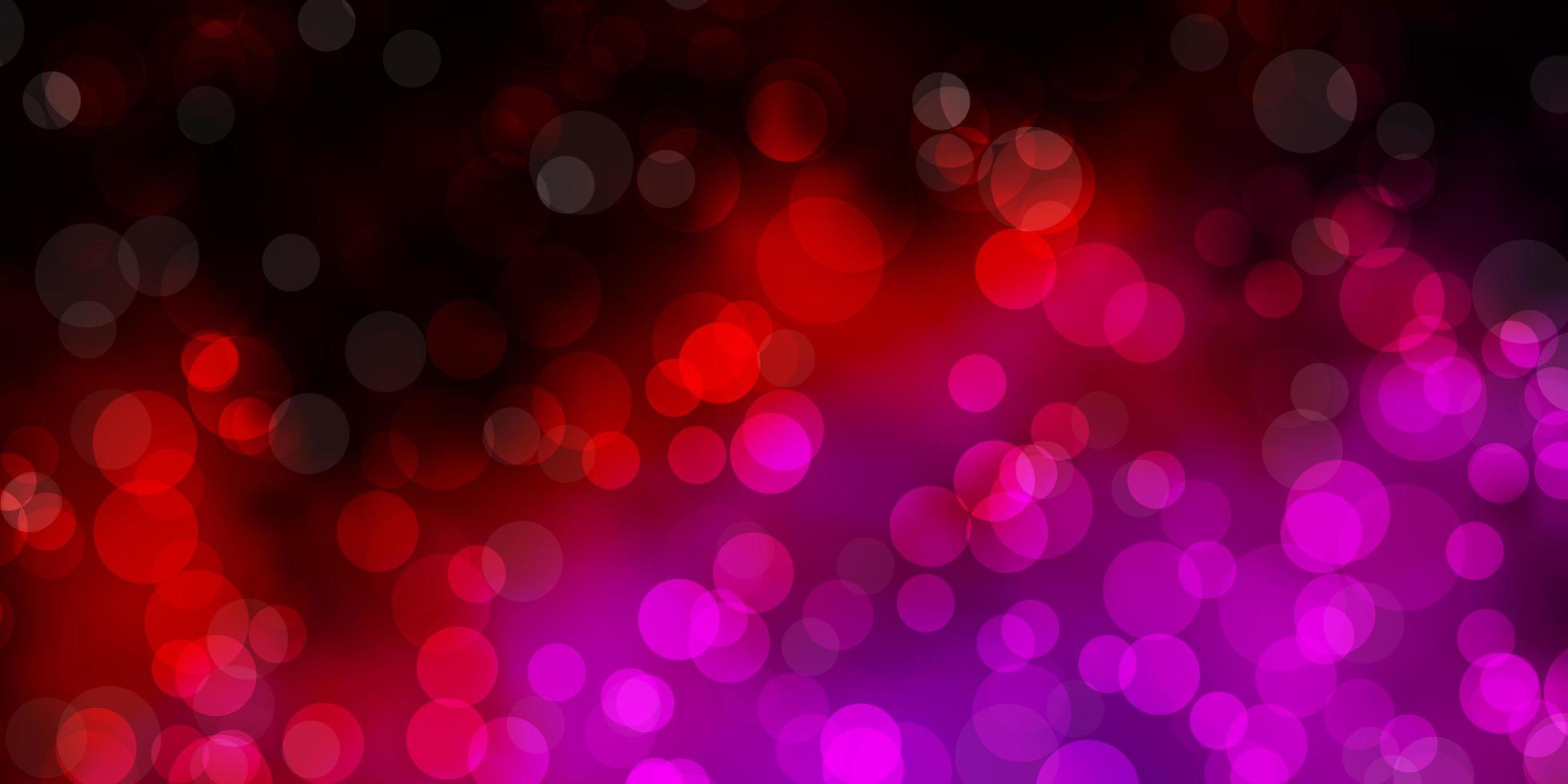 Dark Pink vector backdrop with dots.