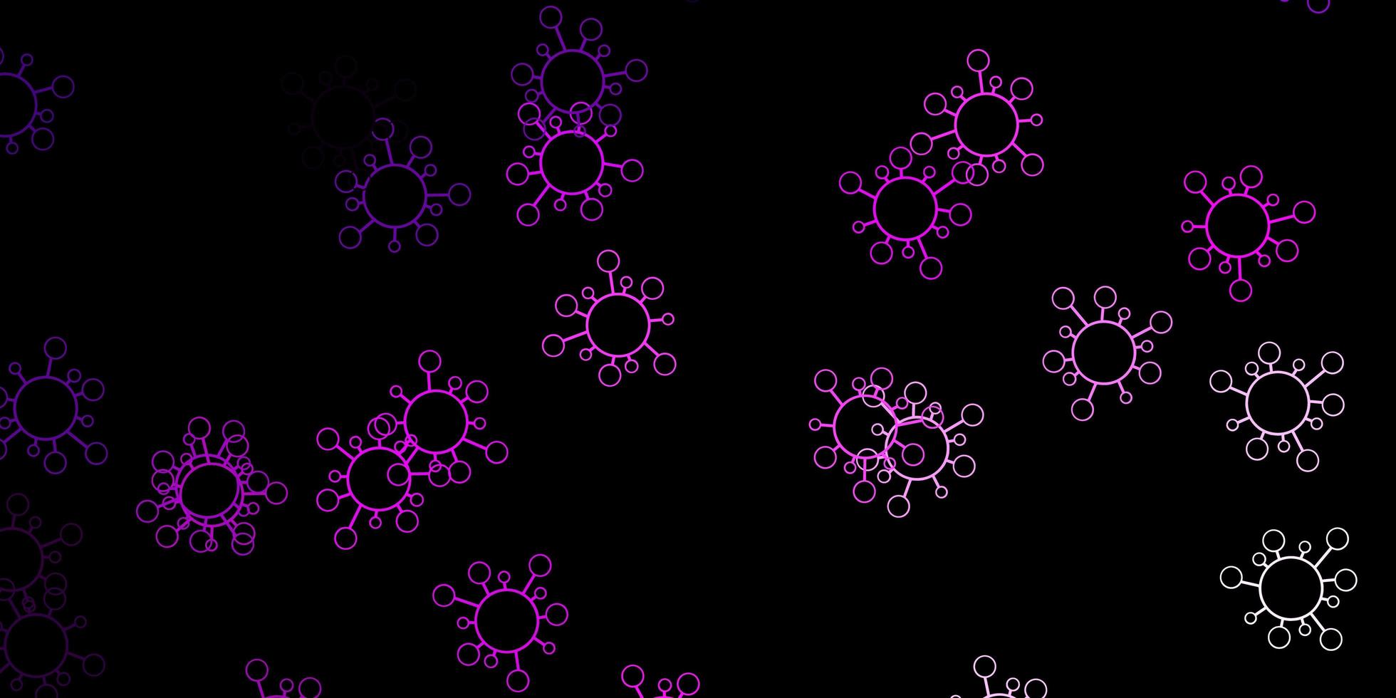 Dark pink vector texture with disease symbols