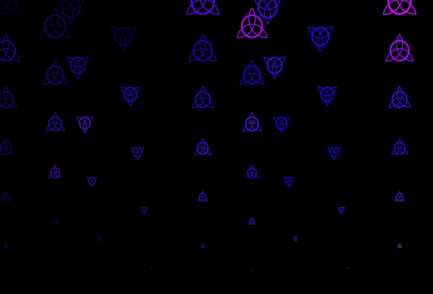 Dark Purple, Pink vector template with esoteric signs.